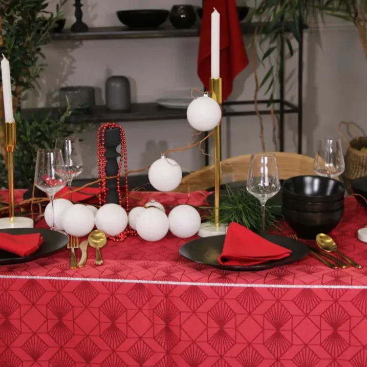 Serviette de Noël brodée