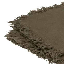 Serviette de table à franges x 2