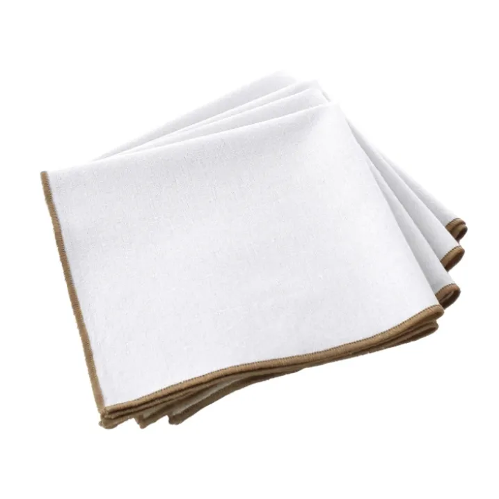 Serviette de table unie et bourdonnée