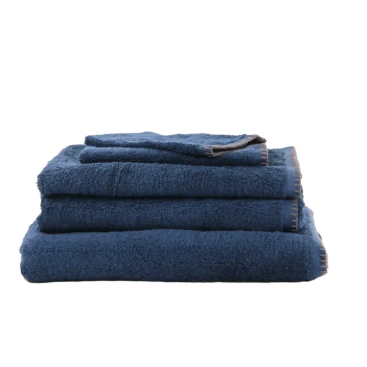Serviette Grand Hotel surpiqure noire