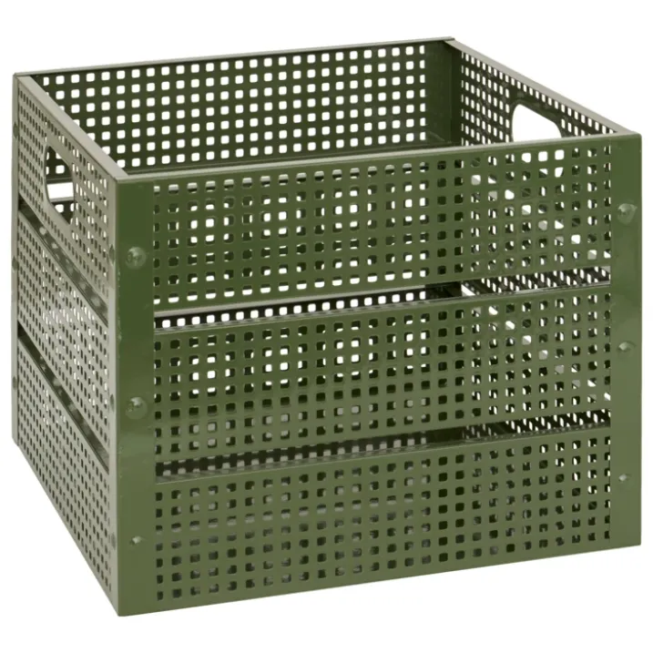 Set de 4 caisses de rangement en métal empilables