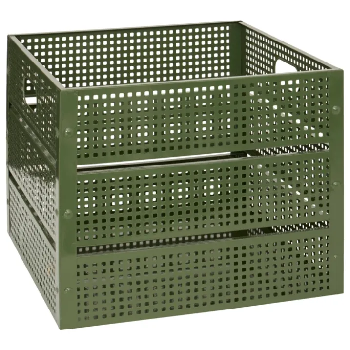 Set de 4 caisses de rangement en métal empilables