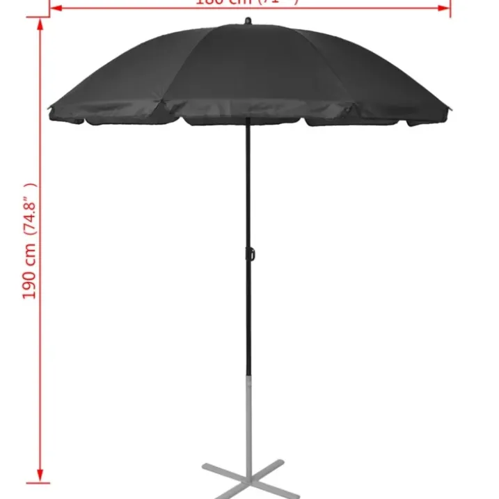 Set de 2 chaises longues et parasol