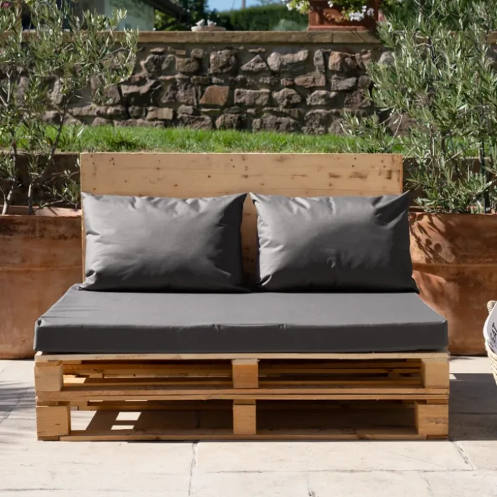 Set de 3 coussins palette extérieurimperméable et déhoussable MINORQUE
