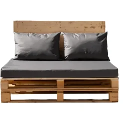 Set de 3 coussins palette extérieurimperméable et déhoussable MINORQUE