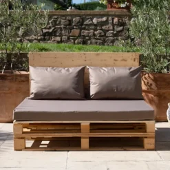 Set de 3 coussins palette extérieurimperméable et déhoussable MINORQUE