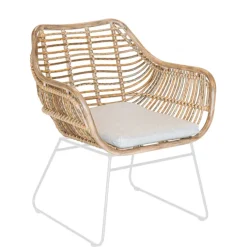 Set de 2 fauteuils en résine tressée imitation rotin