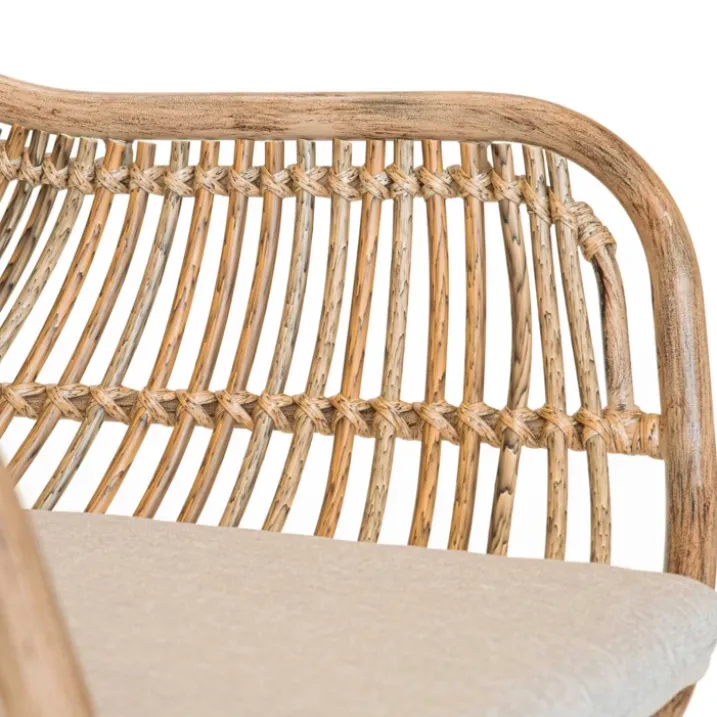 Set de 2 fauteuils en résine tressée imitation rotin