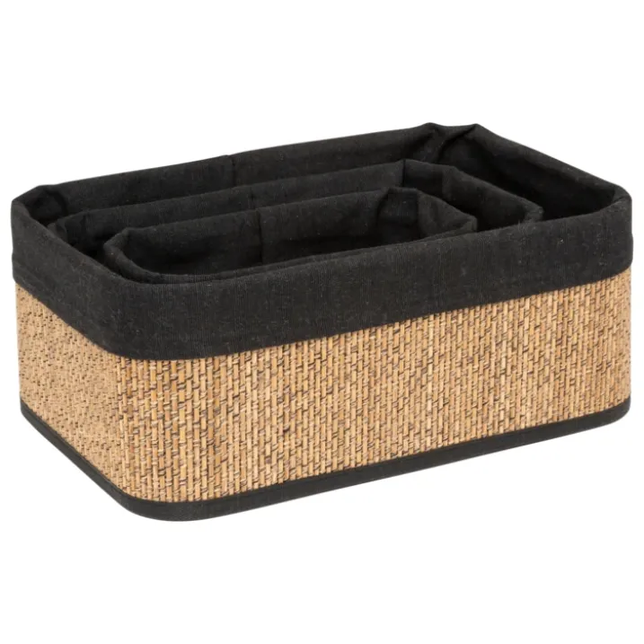 Set de 3 paniers en bambou