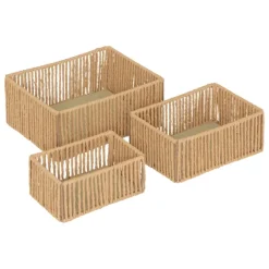 Set de 3 paniers rectangles