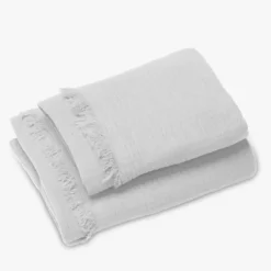 Set de 2 serviettes de douches en gaze de coton