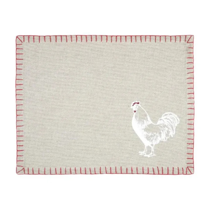 Set de table coq en coton