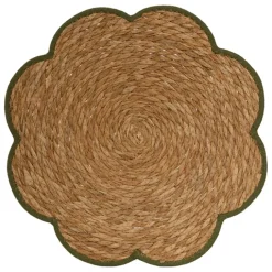 Set de table en jonc tressé à forme florale