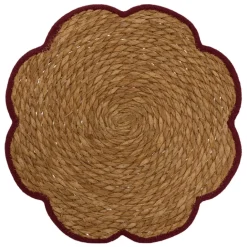 Set de table en jonc tressé à forme florale