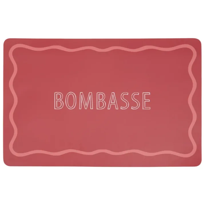 Set de table rectangulaire avec inscription Bombasse