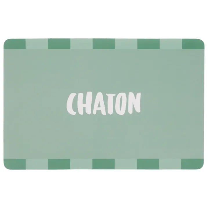 Set de table rectangulaire avec inscription Chaton