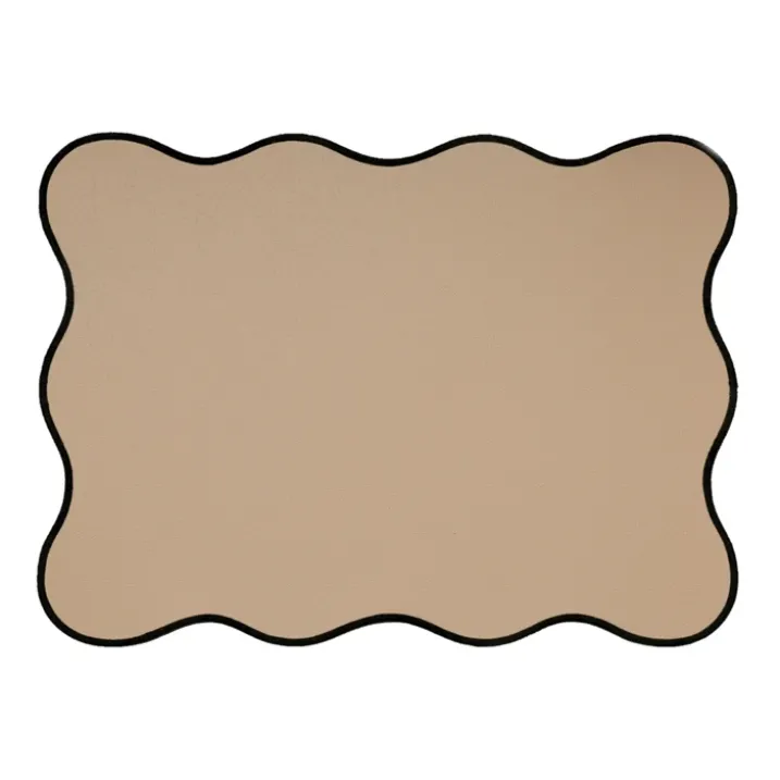 Set de table rectangulaire unis et bords ondulés