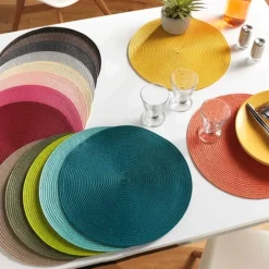 Set de table rond et coloré