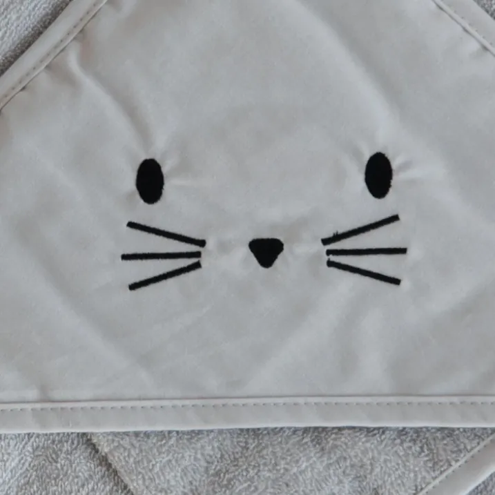Set sortie de bain et gant lapin