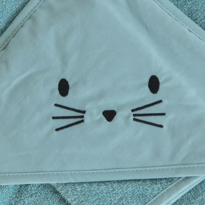 Set sortie de bain et gant lapin