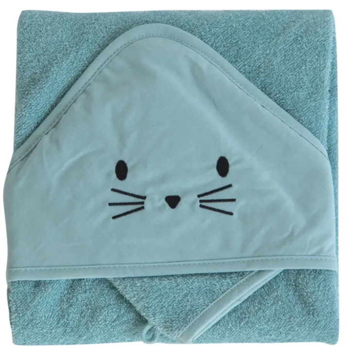 Set sortie de bain et gant lapin