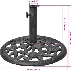 Socle de parasol en fonte