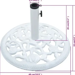 Socle de parasol en fonte