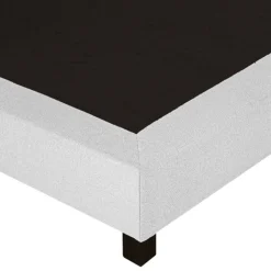 Sommier tapissier bois massif gris avec pieds