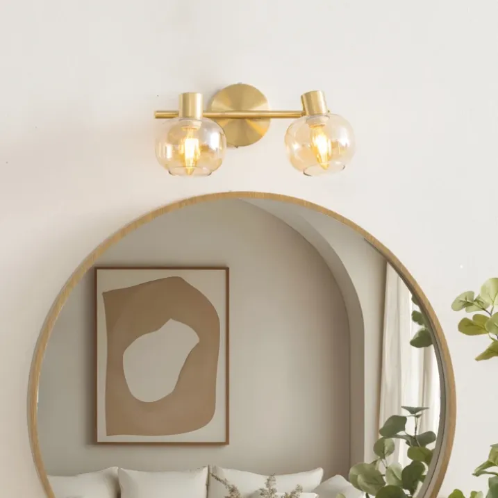 Spot orientable en verre et métal