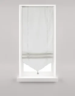 Store Relevable blanc avec Pompon