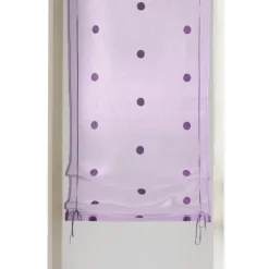 Store à remonter en organza jacquard à pois