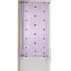 Store à remonter en organza jacquard à pois