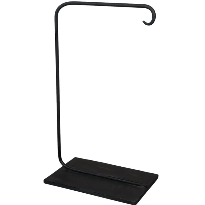 Support de lampe métal brut carré