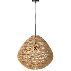 Suspension boule en fibres tressées