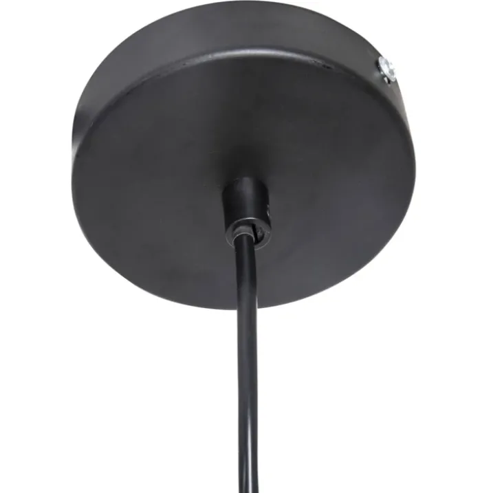 Suspension cloche en métal et bois