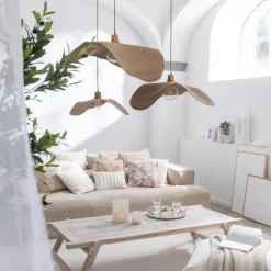 Suspension en jonc naturel