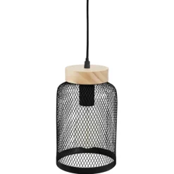 Suspension en métal et bois