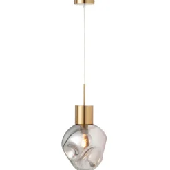 Suspension en verre et métal