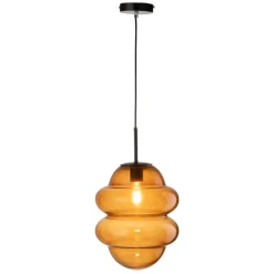 Suspension en verre fumé rétro