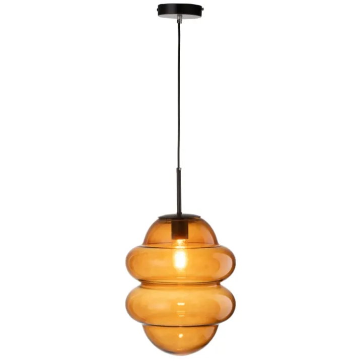 Suspension en verre fumé rétro