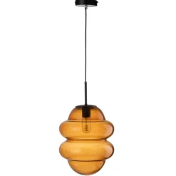 Suspension en verre fumé rétro
