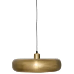 Suspension luminaire en acier à abat-jour arrondi