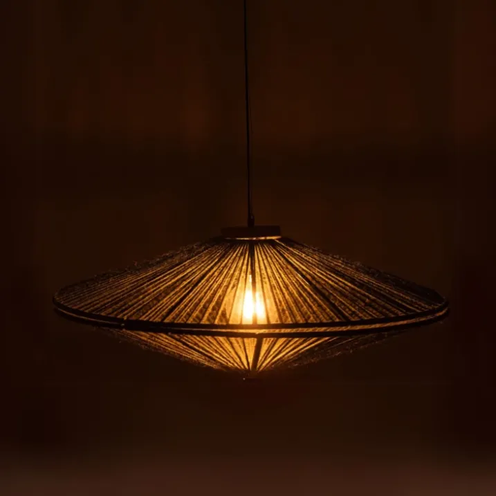 Suspension luminaire en fibre naturelle