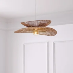Suspension luminaire en jute