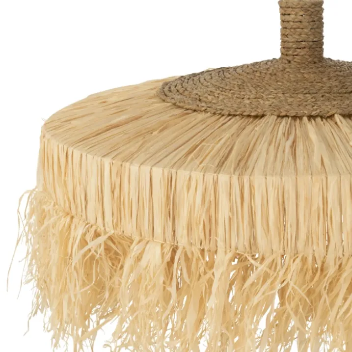 Suspension ronde en raphia