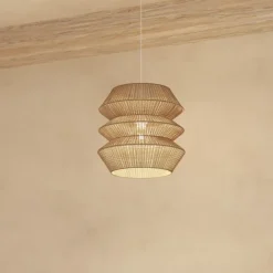 Suspension style accordéon en jute