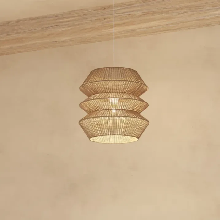 Suspension style accordéon en jute
