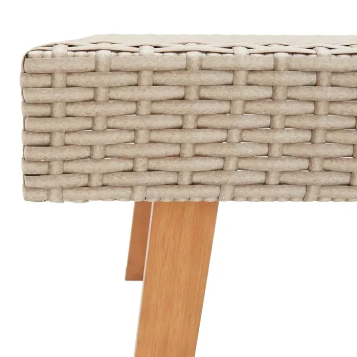 Table basse de jardin en résine tressée