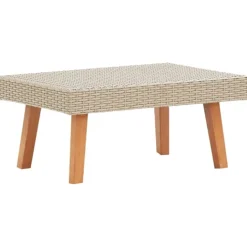 Table basse de jardin en résine tressée
