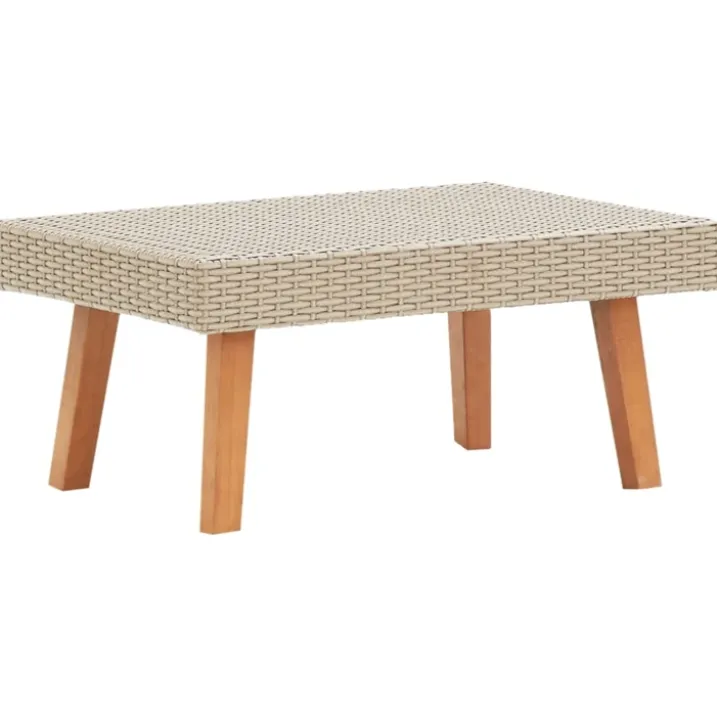 Table basse de jardin en résine tressée